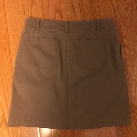 Kaki cotton skirt. Size 4. - Picture 4 of 4